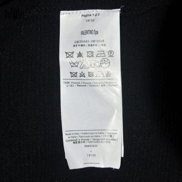 Valentino | Black Stretch Knit Short Sleeve Dress - Picture 9 of 13